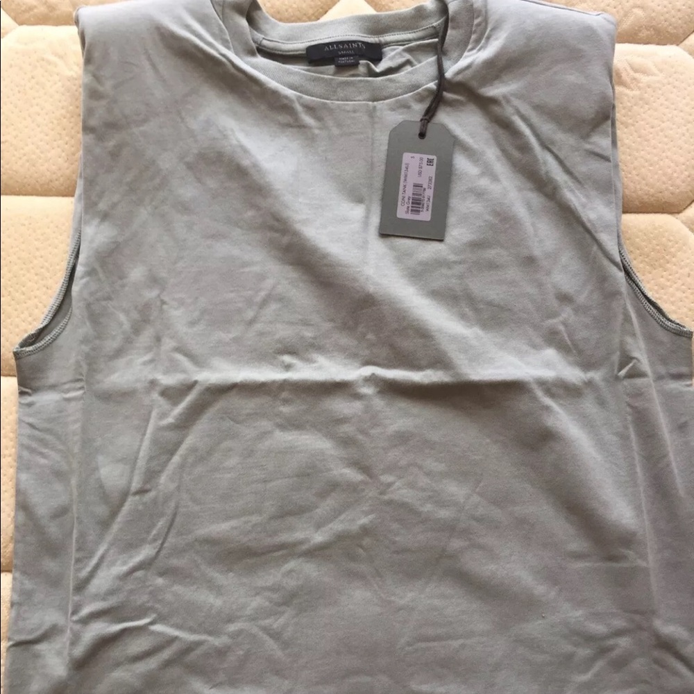NEW WITH TAGS ALL SAINTS CONI TOP GREY SIZE SMALL